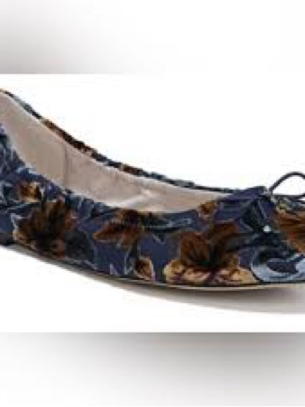 Sam Edelman Navy Velvet Floral Ballet Flat